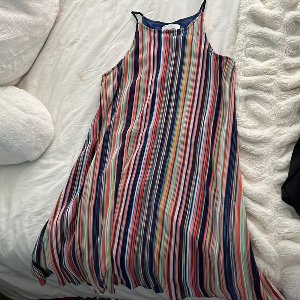 stripped rainbow dress